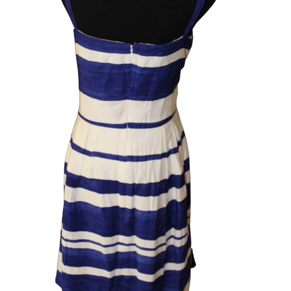 Ann Taylor Dress LOFT Nautical Blue Stripe Summer Women’s Size 14 NWT's - Picture 9 of 16